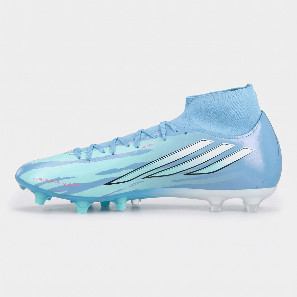 F50 Sparkfusion League Mid Cut Semi Blue Burst / Almost Blue / Dusky Petrol - Elite Boots