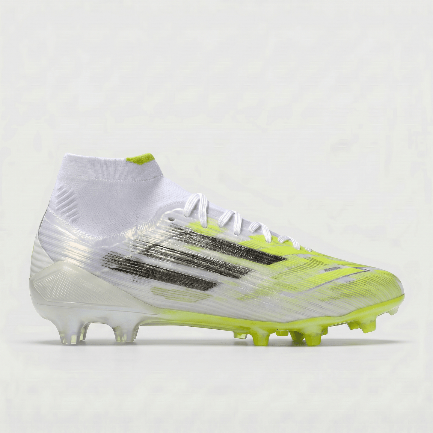 F50 Sparkfusion Elite Mid FGColor: Footwear White / Silver Metallic / Lucid Lemon - Elite Boots