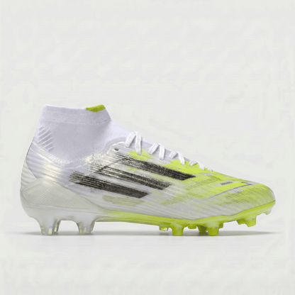 F50 Sparkfusion Elite Mid FGColor: Footwear White / Silver Metallic / Lucid Lemon - Elite Boots
