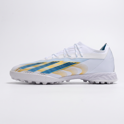 X Crazyfast+ TF Cloud White / Pulse Blue / Gold Metallic