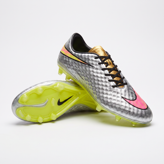 Hypervenom Phantom FG Metallic Silver / Black / Volt / Racer Pink