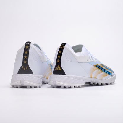 X Crazyfast+ TF Cloud White / Pulse Blue / Gold Metallic