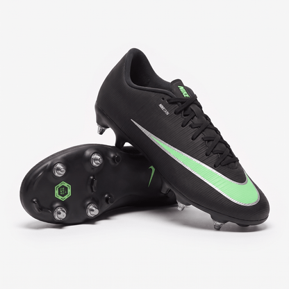 Mercurial Vapor 17 Academy SG-PRO Anti-Clog Black / Illusion Green / Silver - Elite Boots