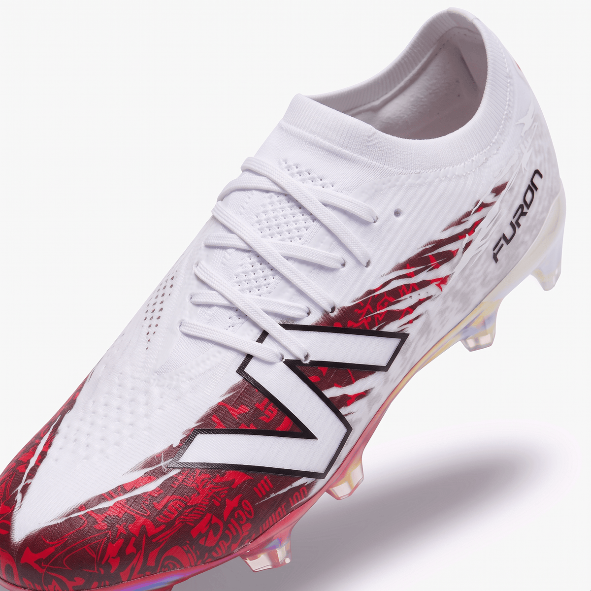 Furon V8 FG White / Burgundy / Silver - Elite Boots