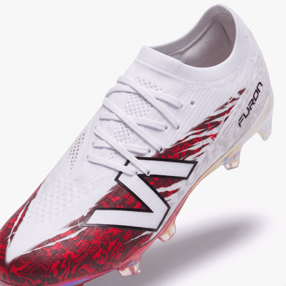 Furon V8 FG White / Burgundy / Silver - Elite Boots