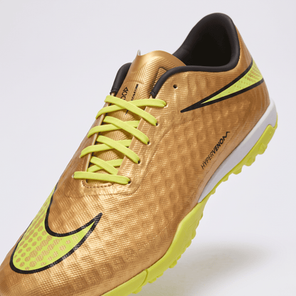 Hypervenom Phelon TF Metallic Gold Coin / Black / Yellow Strike - Elite Boots
