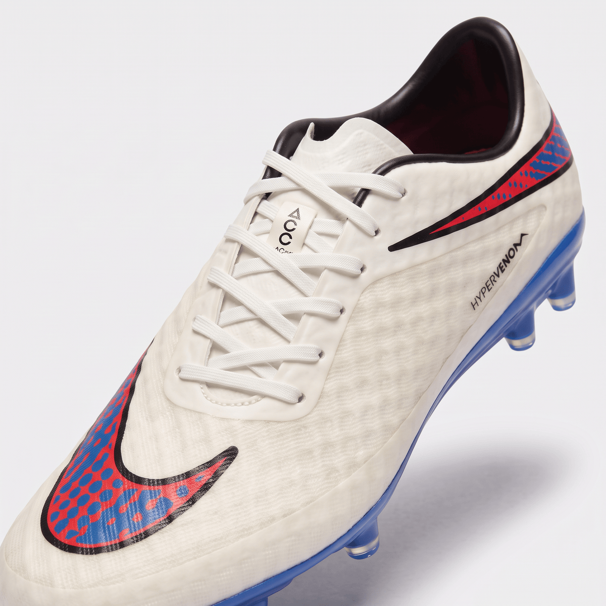 Hypervenom Phinish FG White / Total Crimson / Blue Lagoon - Elite Boots