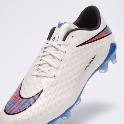 Hypervenom Phantom Premium FG White / Crimson / Blue Lagoon - Elite Boots
