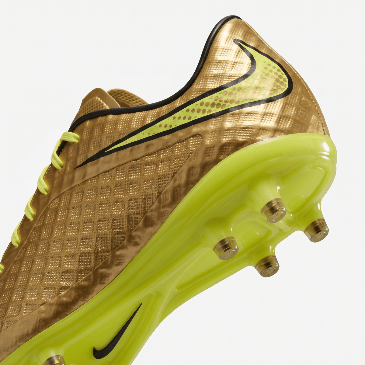 Hypervenom Phantom I FG Metallic Gold Coin / Volt / Black - Elite Boots