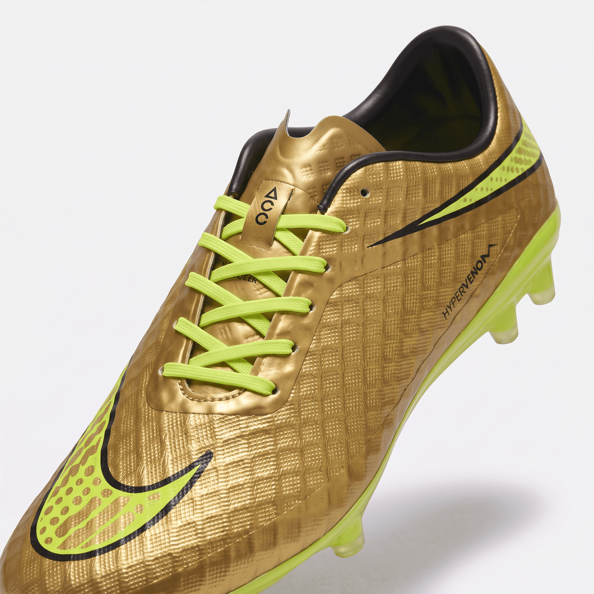 Hypervenom Phantom I FG Metallic Gold Coin / Volt / Black - Elite Boots