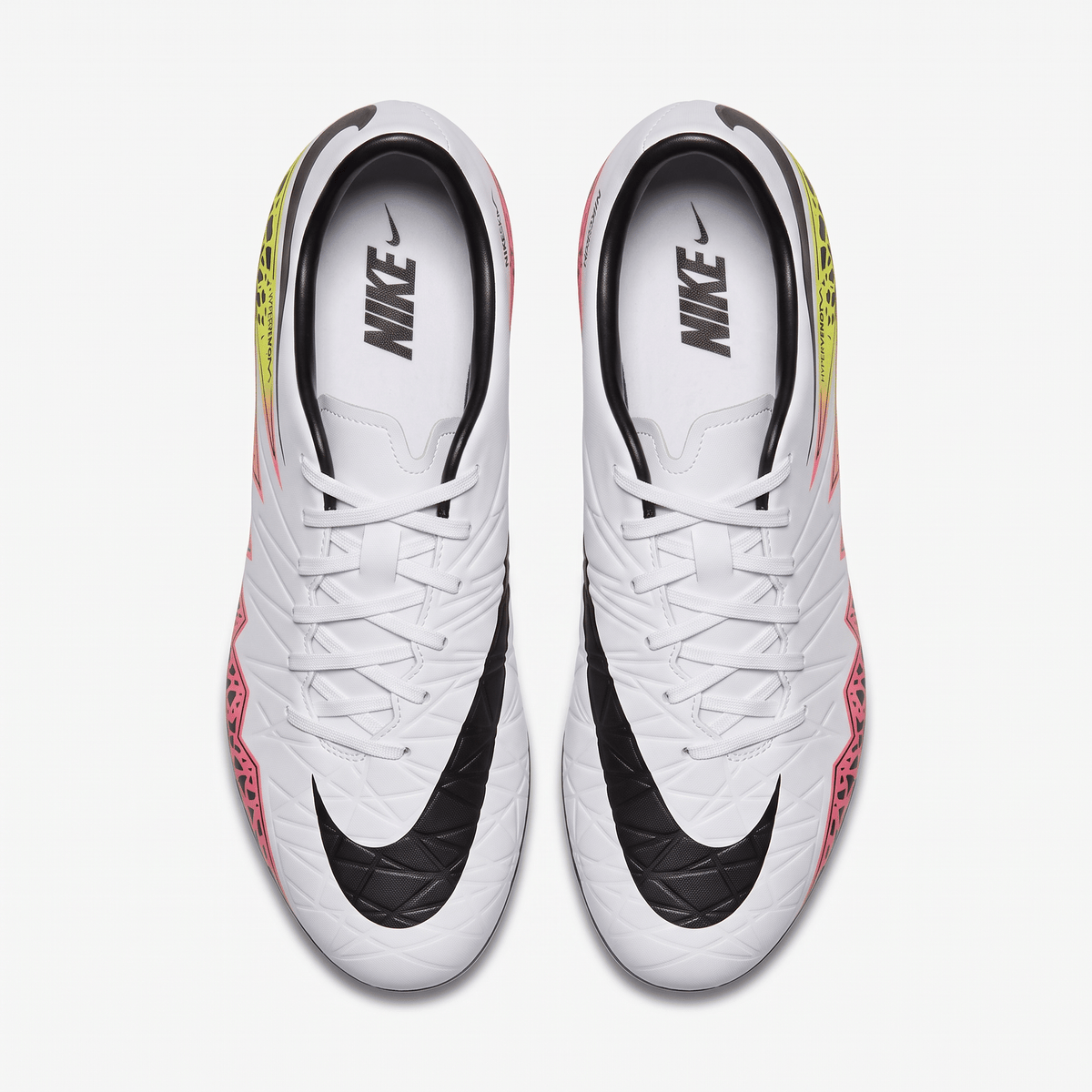 Hypervenom Phelon II FG White / Black / Total Orange / Volt - Elite Boots