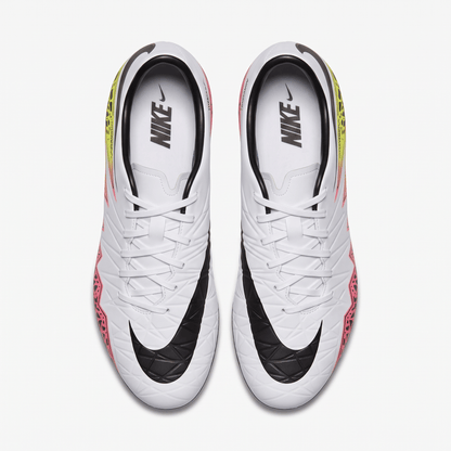 Hypervenom Phelon II FG White / Black / Total Orange / Volt - Elite Boots