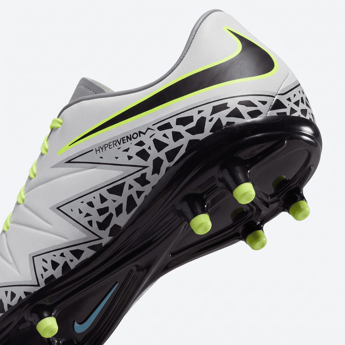 Hypervenom Phinish II FG White / Black / Volt - Elite Boots