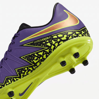 Hypervenom Phinish II FG Hyper Grape / Black / Volt - Elite Boots