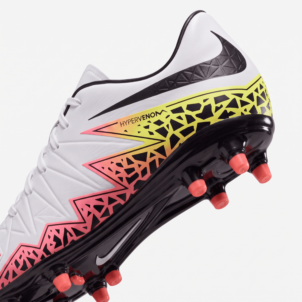 Hypervenom Phelon II FG White / Black / Total Orange / Volt - Elite Boots