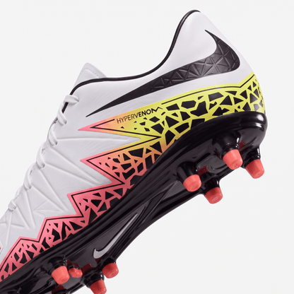 Hypervenom Phelon II FG White / Black / Total Orange / Volt - Elite Boots