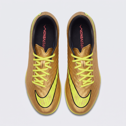 Hypervenom Phelon TF Metallic Gold Coin / Black / Yellow Strike - Elite Boots