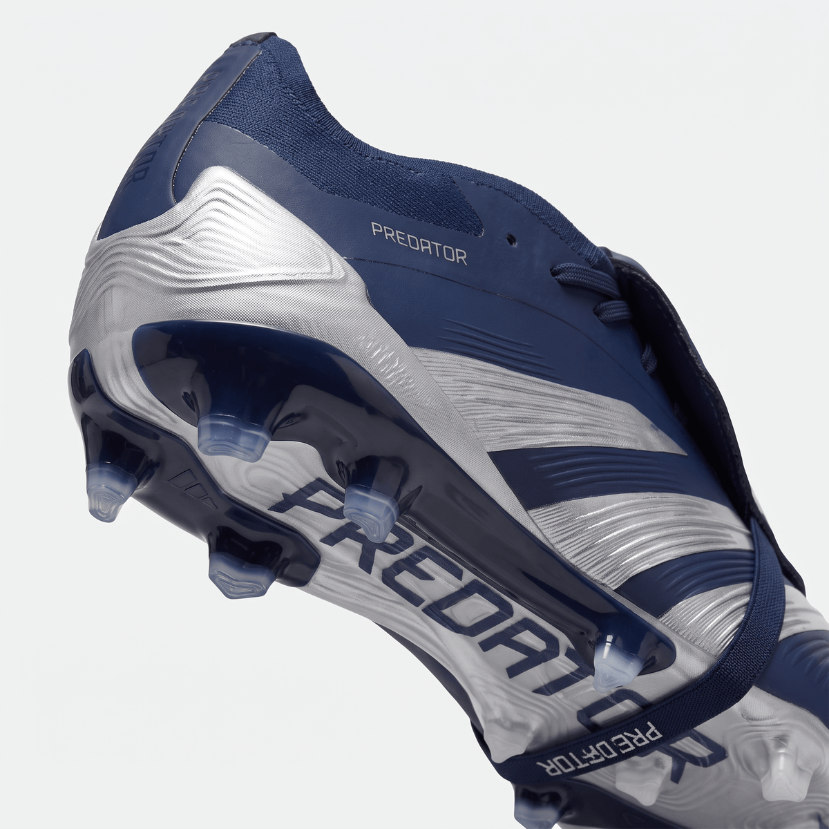 Predator Fold-Over Tongue FG Team Navy Blue / Silver / White - Elite Boots