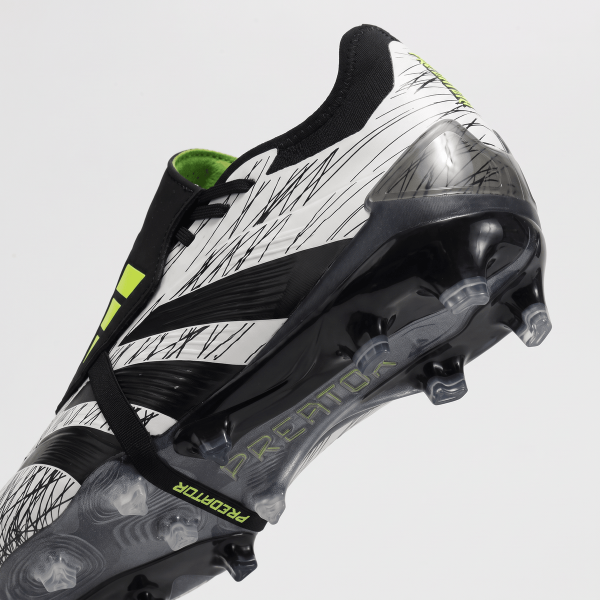 Predator Fold-Over Tongue FG Black / White / Solar Red / Lemon - Elite Boots