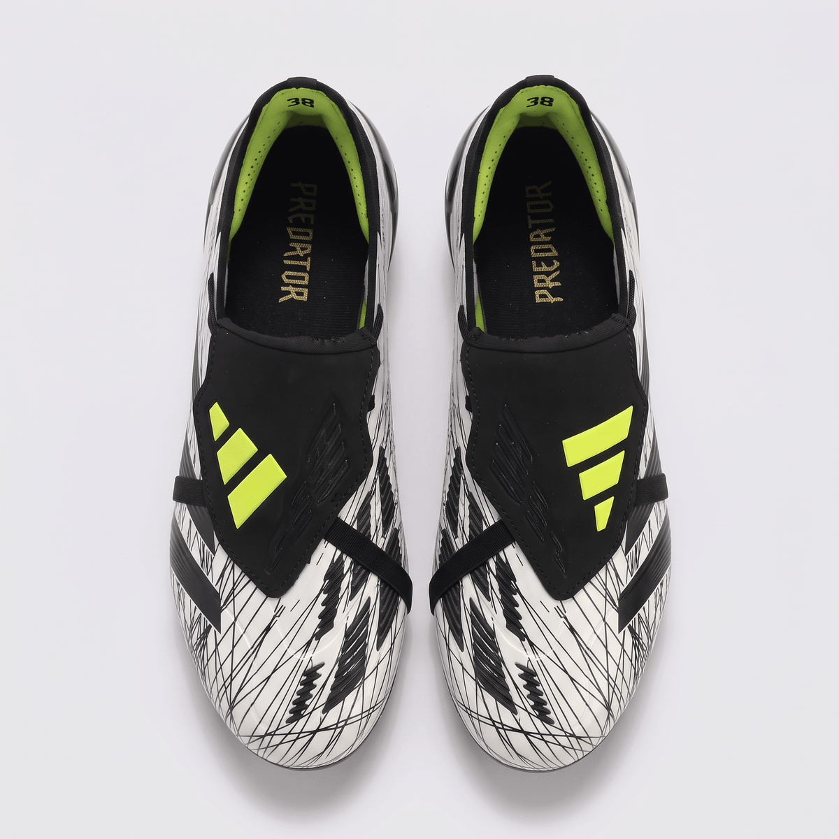 Predator Fold-Over Tongue FG Black / White / Solar Red / Lemon - Elite Boots