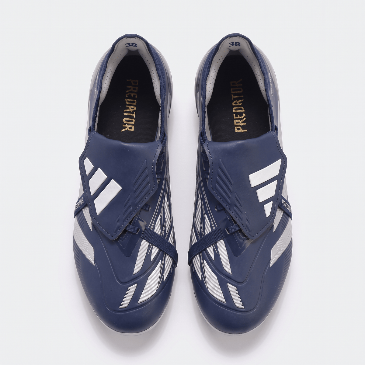 Predator Fold-Over Tongue FG Team Navy Blue / Silver / White - Elite Boots