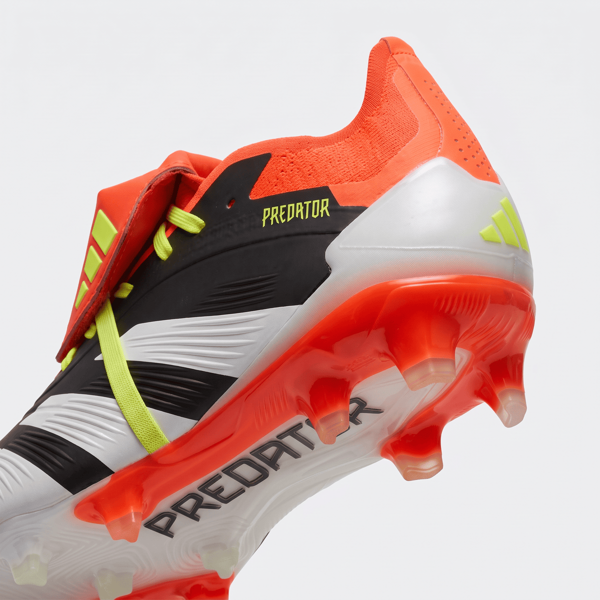 Predator Fold-Over Tongue FG Black / Cloud White / Red / Lemon - Elite Boots