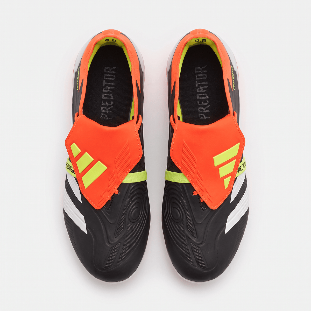 Predator Fold-Over Tongue FG Black / Cloud White / Red / Lemon - Elite Boots