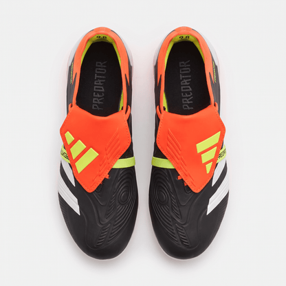Predator Fold-Over Tongue FG Black / Cloud White / Red / Lemon - Elite Boots
