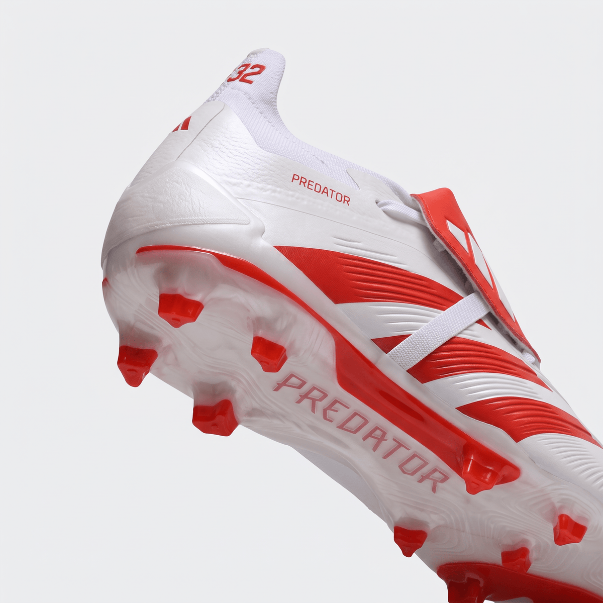 Predator Fold-Over Tongue FG Footwear White / Core Black / Solar Red - Elite Boots