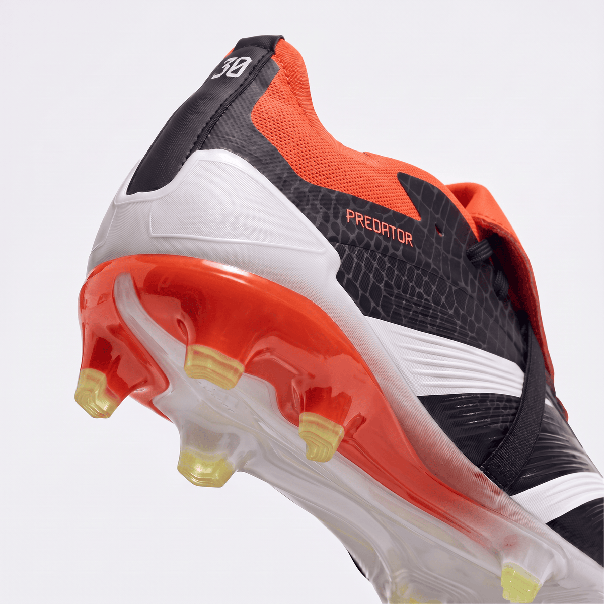 Predator Fold-Over Tongue FG Black / Cloud White / Red / Lemon - Elite Boots
