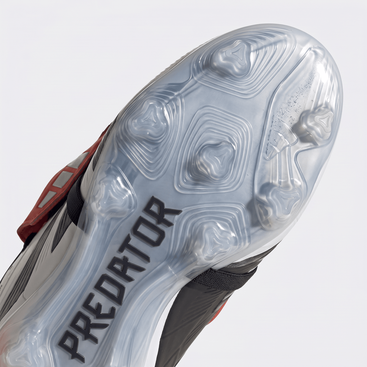 Predator Fold-Over Tongue FG White / Core Black / Solar Red - Elite Boots