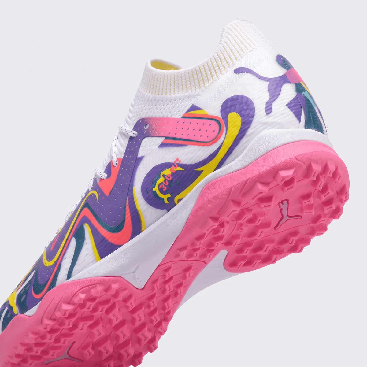 Future Ultimate Cage TF White / Team Violet / Fluro Yellow - Elite Boots