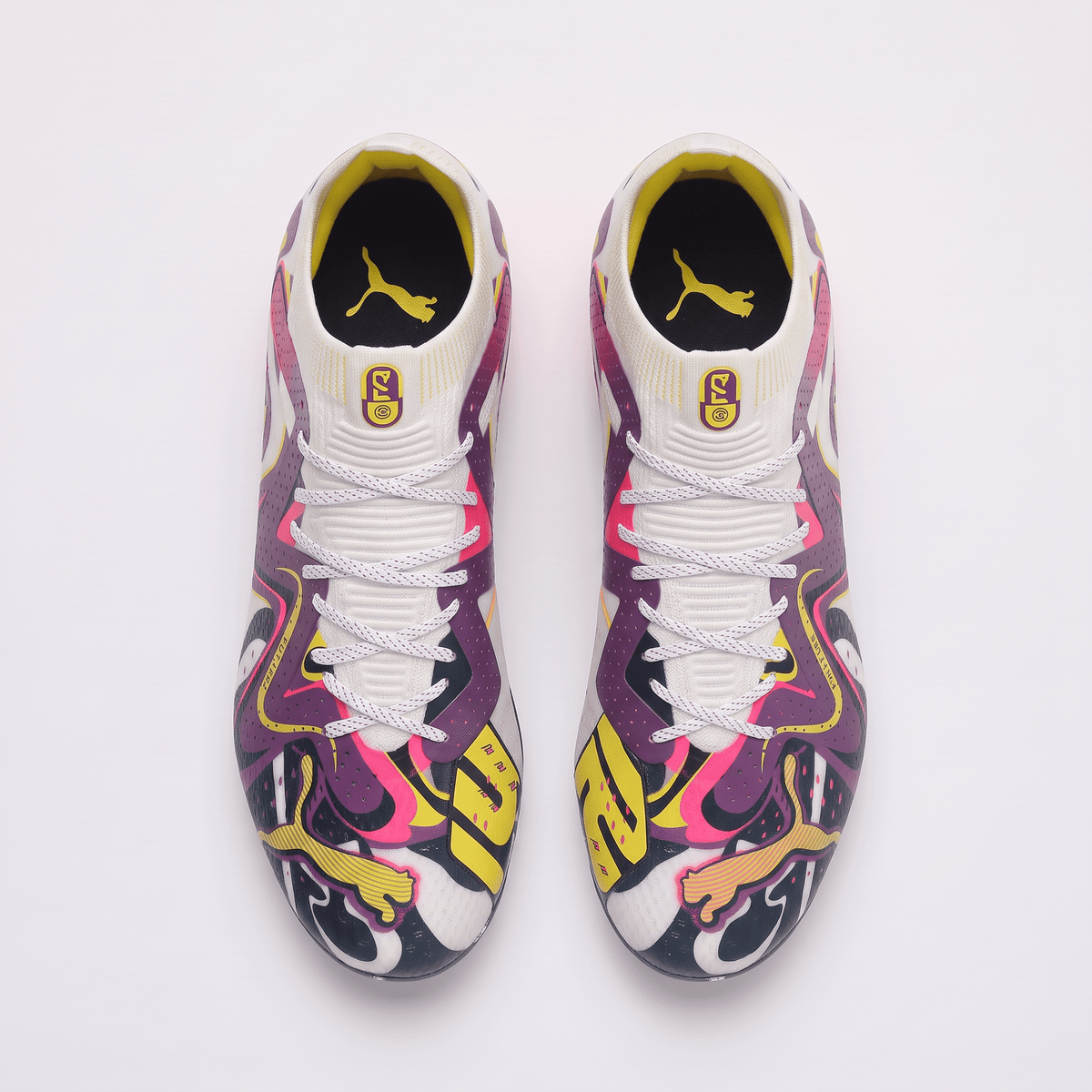 Future Ultimate FG/AG White / Black / Fire Orchid / Yellow Alert - Elite Boots