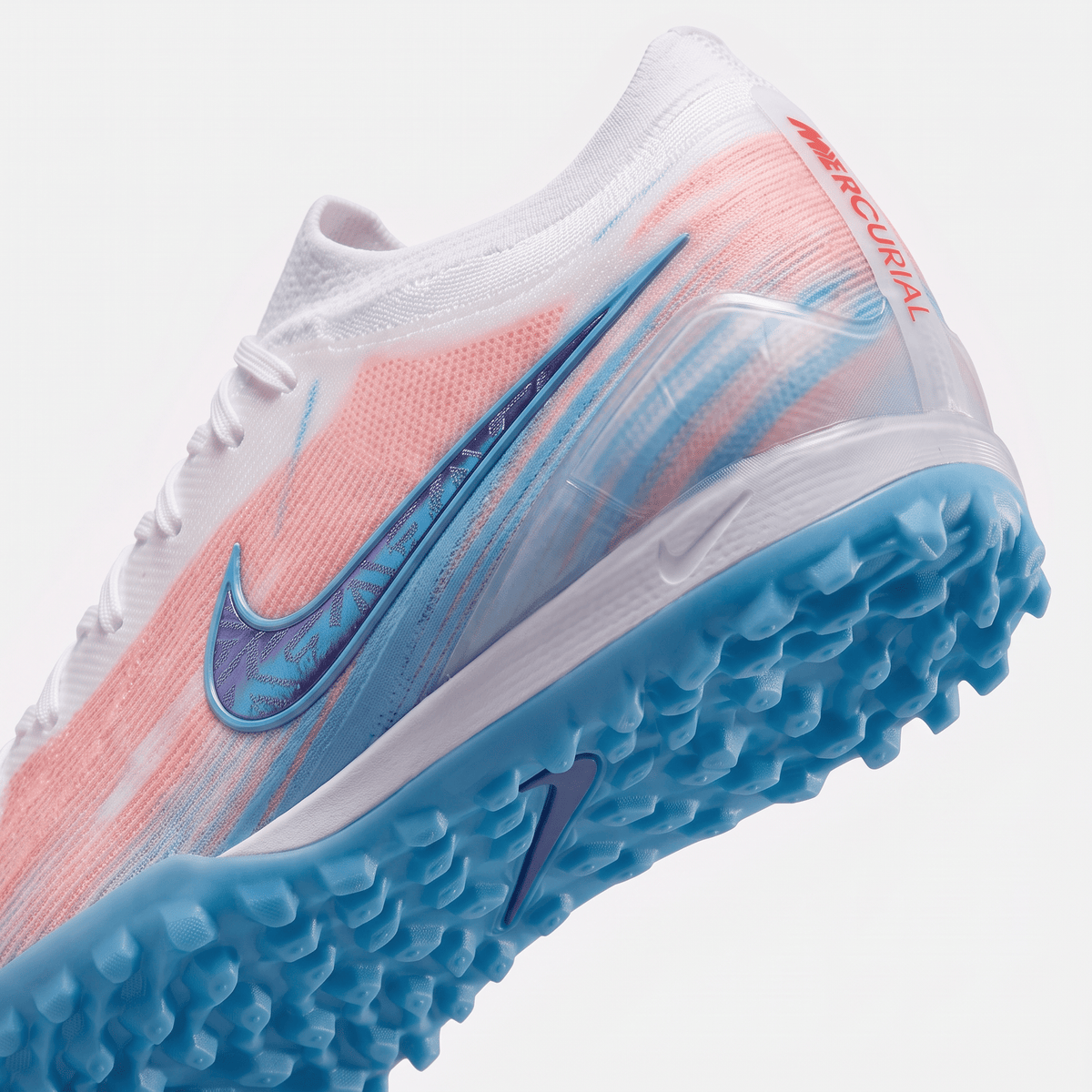 Air Zoom Mercurial Vapor 15 Pro TF White / Baltic Blue / Pink Blast - Elite Boots