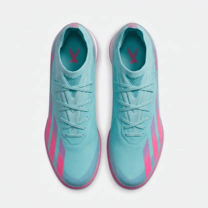 X Crazyfast TF Lucid Cyan / Lucid Pink / Cloud White - Elite Boots
