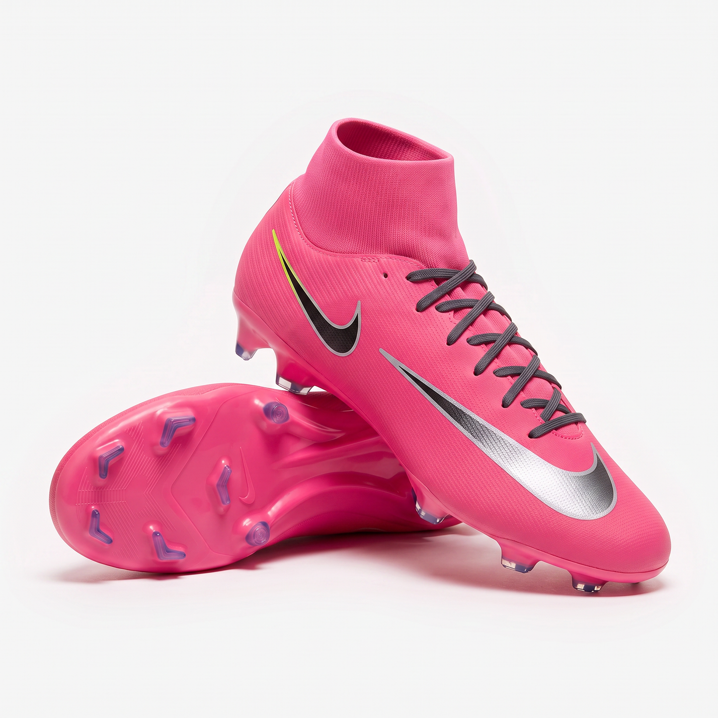 Mercurial Superfly 10 Academy By You Růžová / Metalická stříbrná / Černá / Volt