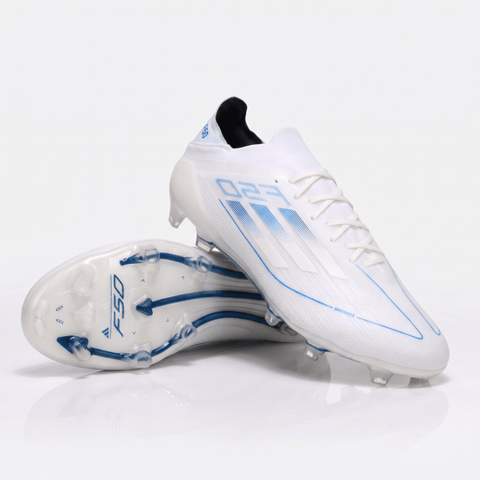 F50 FG White / Silver Metallic / Bright Royal - Elite Boots