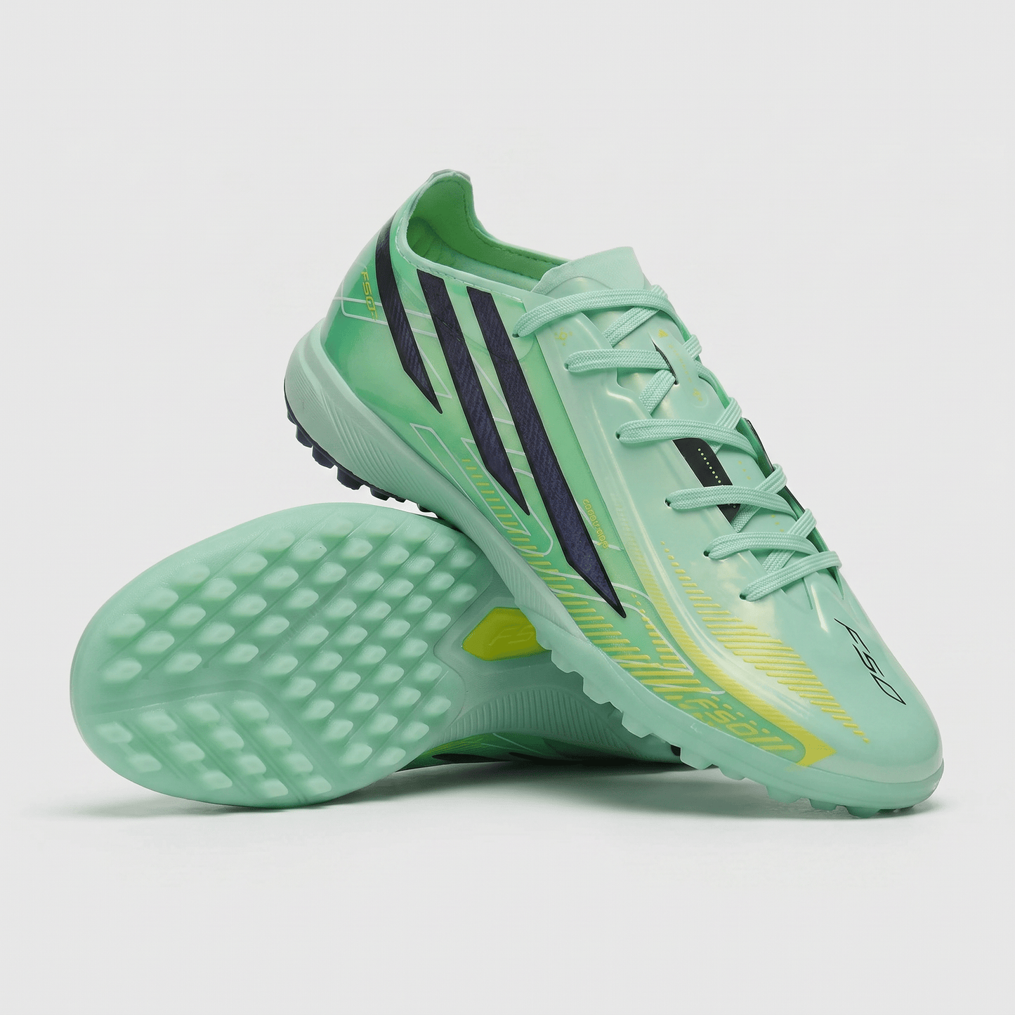 F50 Hyperfast Elite TF Mint Green / Navy / Yellow - Elite Boots