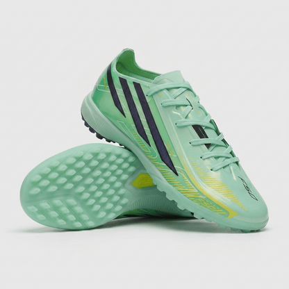 F50 Hyperfast Elite TF Mint Green / Navy / Yellow - Elite Boots