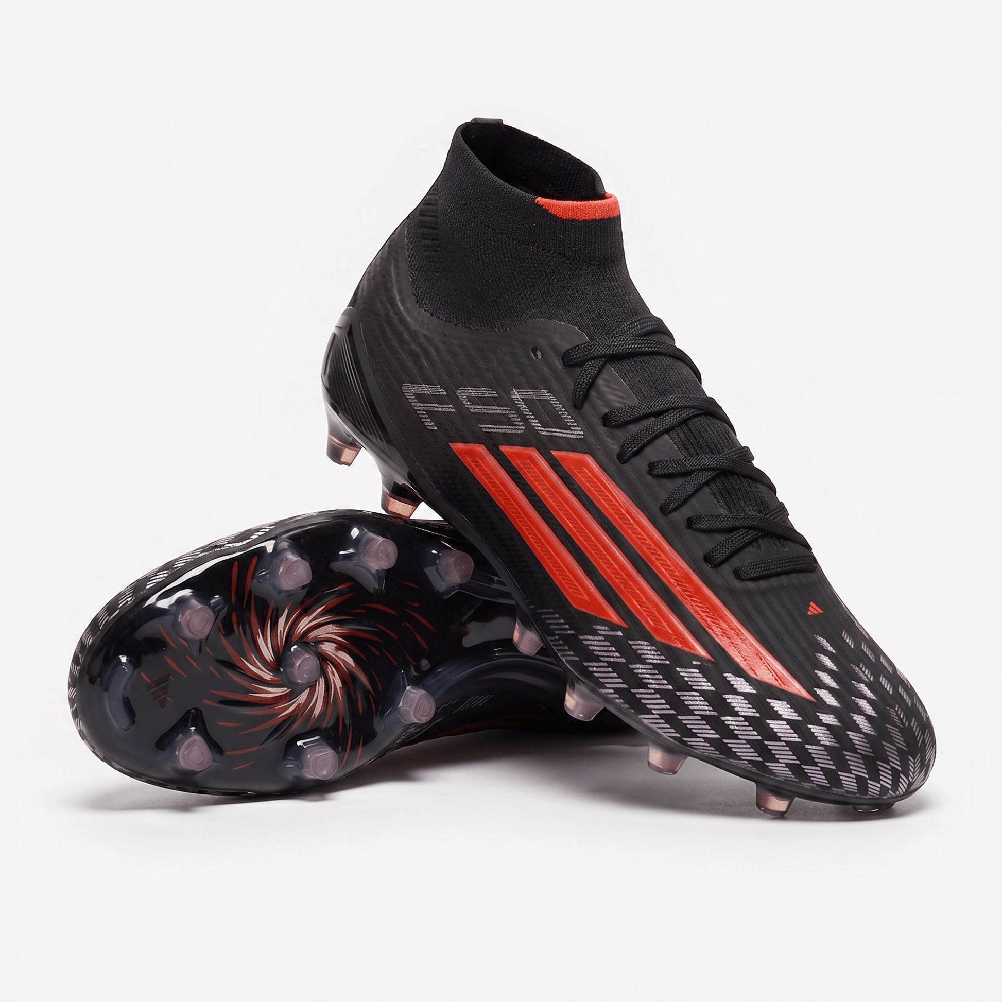 F50 Sparkfusion Elite Mid FGColor: Core Black / Solar Red / Iron Metallic - Elite Boots